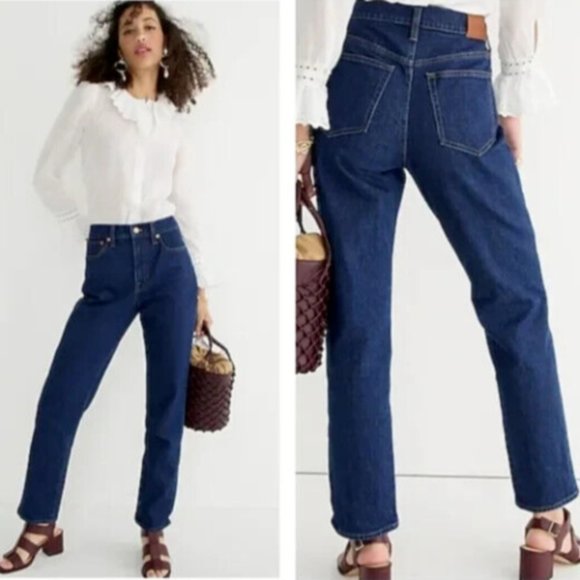 J. Crew Jeans High Rise Classic Straight Size 27 NEW Stretch Denim - Picture 1 of 11